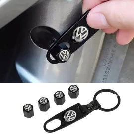 Καπάκια βαλβίδων αυτοκινήτου με μπρελόκ VW 5τμχ Καπάκια βαλβίδων αυτοκινήτου με μπρελόκ VW 5τμχ