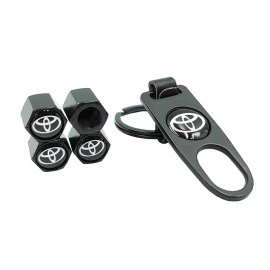 Καπάκια βαλβίδων αυτοκινήτου με μπρελόκ Toyota 5τμχ Καπάκια βαλβίδων αυτοκινήτου με μπρελόκ Toyota 5τμχ