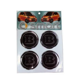 Αυτοκόλλητα ζαντών σμάλτο Smart "B" 60mm 4τμχ Αυτοκόλλητα ζαντών σμάλτο Smart "B" 60mm 4τμχ