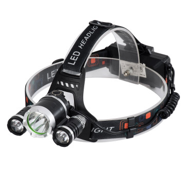 GloboStar® 69926 φορητός φακός κεφαλής επαναφορτιζόμενος LED Luminus 1-αδιάβροχο IP54 ψυχρό λευκό 6000K Μ7.5 x Π7 x Υ6cm