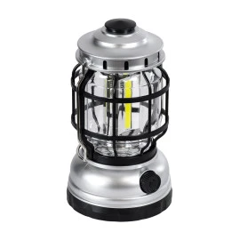 GloboStar® 69933 αυτόνομο επαναφορτιζόμενο φανάρι Camping LED 5W  - Dimmable - μαύρο ασημί - ψυχρό λευκό 6000K  GloboStar® 69933 αυτόνομο επαναφορτιζόμενο φανάρι Camping LED 5W  - Dimmable - μαύρο ασημί - ψυχρό λευκό 6000K