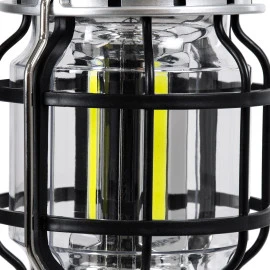 GloboStar® 69933 αυτόνομο επαναφορτιζόμενο φανάρι Camping LED 5W  - Dimmable - μαύρο ασημί - ψυχρό λευκό 6000K  GloboStar® 69933 αυτόνομο επαναφορτιζόμενο φανάρι Camping LED 5W  - Dimmable - μαύρο ασημί - ψυχρό λευκό 6000K