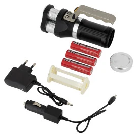 GloboStar® 79025 EXTREME φορητός επαναφορτιζόμενος φακός LED με φορτιστή αυτοκινήτου & πρίζας αδιάβροχος IP65 ψυχρό λευκό 6000K GloboStar® 79025 EXTREME φορητός επαναφορτιζόμενος φακός LED με φορτιστή αυτοκινήτου & πρίζας αδιάβροχος IP65 ψυχρό λευκό 6000K
