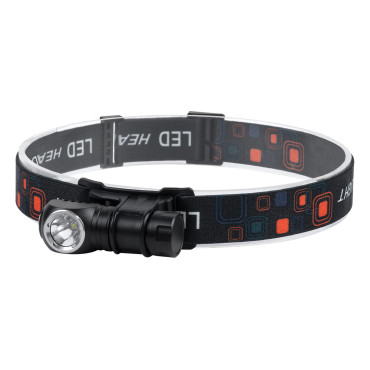 GloboStar® 79040 φορητός φακός κεφαλής επαναφορτιζόμενος LED Luminus SST20 10W 1000lm 30° μοιρών με 1 x 16340 μπαταρία 800mAh USB 2.0 3 modes αδιάβροχο IP54 ψυχρό λευκό 6000K