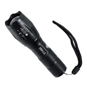 GloboStar® 79041 φορητός φακός χειρός XM-L2 LED CREE 10W με επαναφορτιζόμενη μπαταρία 3000mAh & φορτιστή πρίζας - Zoom x1 έως x2000 - ψυχρό λευκό 6000K - Φ4 x Υ13.5cm