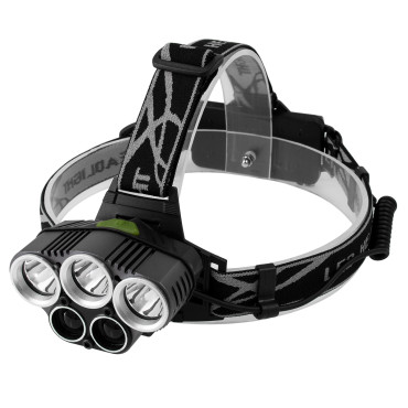 GloboStar® 79058 φακός κεφαλής επαναφορτιζόμενος LED CREE XML2-T6 Chip 50 Watt 5000lm με 2 x 18650 μπαταρίες 5200mAh ψυχρό λευκό 6000K