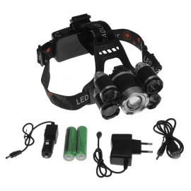 GloboStar® 79059 φακός κεφαλής επαναφορτιζόμενος LED CREE XML2-T6 Chip 50 Watt 5000lm με 2 x 18650 μπαταρίες 5200mAh ψυχρό λευκό 6000K GloboStar® 79059 φακός κεφαλής επαναφορτιζόμενος LED CREE XML2-T6 Chip 50 Watt 5000lm με 2 x 18650 μπαταρίες 5200mAh ψυχρό λευκό 6000K