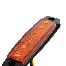 GloboStar® 79904 Πλευρικά Φώτα Όγκου Φορτηγών LED 6xSMD2835 DC 10-30V 1.5W 100lm IP66 Πορτοκαλί - Μ9.5 x W2 x H1.1cm GloboStar® 79904 Πλευρικά Φώτα Όγκου Φορτηγών LED 6xSMD2835 DC 10-30V 1.5W 100lm IP66 Πορτοκαλί - Μ9.5 x W2 x H1.1cm