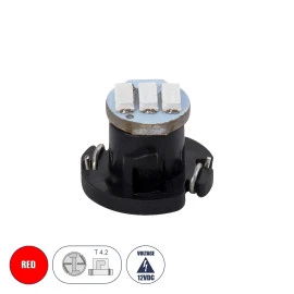 GloboStar® 81010 Λάμπα Αυτοκινήτου LED T4.2 3xSMD4014 0.6W 120lm 120° DC 12-16V  IP20 Μ1 x Π1 x Υ0.8cm Κόκκινο GloboStar® 81010 Λάμπα Αυτοκινήτου LED T4.2 3xSMD4014 0.6W 120lm 120° DC 12-16V  IP20 Μ1 x Π1 x Υ0.8cm Κόκκινο