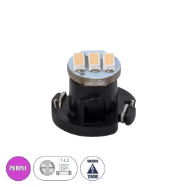 GloboStar® 81014 Λάμπα Αυτοκινήτου LED T4.2 3xSMD4014 0.6W 120lm 120° DC 12-16V  IP20 Μ1 x Π1 x Υ0.8cm Ροζ GloboStar® 81014 Λάμπα Αυτοκινήτου LED T4.2 3xSMD4014 0.6W 120lm 120° DC 12-16V  IP20 Μ1 x Π1 x Υ0.8cm Ροζ