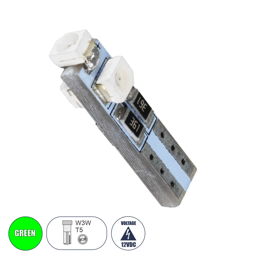 GloboStar® 81032 Λάμπα αυτοκινήτου LED T5 3xSMD1210 0.48W 18lm 360° DC 12-16V IP20 Φ0.6 x Υ2cm πράσινο GloboStar® 81032 Λάμπα αυτοκινήτου LED T5 3xSMD1210 0.48W 18lm 360° DC 12-16V IP20 Φ0.6 x Υ2cm πράσινο