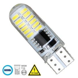 GloboStar® 81058 Λάμπα Αυτοκινήτου STROBE T10 W5W LED 24 SMD 3014 3W 450lm 360° DC 12V IP20 Ψυχρό Λευκό 6000K GloboStar® 81058 Λάμπα Αυτοκινήτου STROBE T10 W5W LED 24 SMD 3014 3W 450lm 360° DC 12V IP20 Ψυχρό Λευκό 6000K