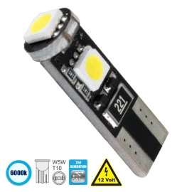 GloboStar® 81088 Λάμπα Αυτοκίνητου T10 W5W 2rd Gen CanBus Series LED 3 SMD 5050 2W 300lm 360° DC 12V IP20 6000K GloboStar® 81088 Λάμπα Αυτοκίνητου T10 W5W 2rd Gen CanBus Series LED 3 SMD 5050 2W 300lm 360° DC 12V IP20 6000K