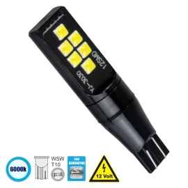 GloboStar® 81121 Λάμπα Αυτοκίνητου T10 W5W 2nd Gen CanBus Series LED 12 SMD 3030 8W 1200lm 360° DC 12V IP20 6000K GloboStar® 81121 Λάμπα Αυτοκίνητου T10 W5W 2nd Gen CanBus Series LED 12 SMD 3030 8W 1200lm 360° DC 12V IP20 6000K