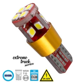GloboStar® 81122 Λάμπα Αυτοκίνητου T10 W5W 3rd Generation Can-Bus Extreme Truck Series LED 12 SMD 3030 8W 1200lm 360° DC 24-32V IP20 Ψυχρό Λευκό 6000K GloboStar® 81122 Λάμπα Αυτοκίνητου T10 W5W 3rd Generation Can-Bus Extreme Truck Series LED 12 SMD 3030 8W 1200lm 360° DC 24-32V IP20 Ψυχρό Λευκό 6000K