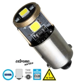 GloboStar® 81290 BA9S T4W 3rd Gen CanBus Extreme Series LED 3 SMD 3030 3W 450lm 360° DC 12V IP20 6000K GloboStar® 81290 BA9S T4W 3rd Gen CanBus Extreme Series LED 3 SMD 3030 3W 450lm 360° DC 12V IP20 6000K