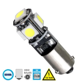 GloboStar® 81297 Λάμπα Αυτοκίνητου BAx9S - H6W 2nd Generation Can-Bus Series LED 5 SMD 5050 2W 300lm 360° DC 12V IP20 Ψυχρό Λευκό 6000K GloboStar® 81297 Λάμπα Αυτοκίνητου BAx9S - H6W 2nd Generation Can-Bus Series LED 5 SMD 5050 2W 300lm 360° DC 12V IP20 Ψυχρό Λευκό 6000K