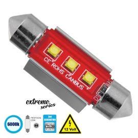 GloboStar® 81325 Λάμπα Αυτοκίνητου 36mm FESTOON - C5W 3rd Gen CanBus Extreme Series LED 3 CREE XBD 7.5W 1058lm 120° DC 12V IP20 6000K GloboStar® 81325 Λάμπα Αυτοκίνητου 36mm FESTOON - C5W 3rd Gen CanBus Extreme Series LED 3 CREE XBD 7.5W 1058lm 120° DC 12V IP20 6000K