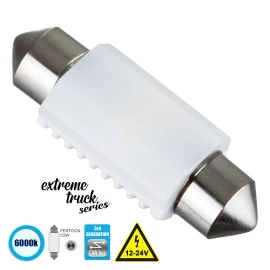 GloboStar® 81333 Λάμπα Αυτοκινήτου & Φορτηγού 36mm FESTOON - C5W 3rd Generation Can-Bus Extreme Truck Series LED 2 SMD 3030 3W 450lm 120° DC 12-24V IP20 Ψυχρό Λευκό 6000K GloboStar® 81333 Λάμπα Αυτοκινήτου & Φορτηγού 36mm FESTOON - C5W 3rd Generation Can-Bus Extreme Truck Series LED 2 SMD 3030 3W 450lm 120° DC 12-24V IP20 Ψυχρό Λευκό 6000K