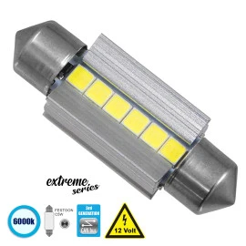 GloboStar® 81338 Λάμπα Αυτοκινήτου 36mm FESTOON - C5W 3rd Generation Can-Bus Extreme Series LED 6 SMD 3030 6W 900lm 120° DC 12V IP20 Ψυχρό Λευκό 6000K GloboStar® 81338 Λάμπα Αυτοκινήτου 36mm FESTOON - C5W 3rd Generation Can-Bus Extreme Series LED 6 SMD 3030 6W 900lm 120° DC 12V IP20 Ψυχρό Λευκό 6000K