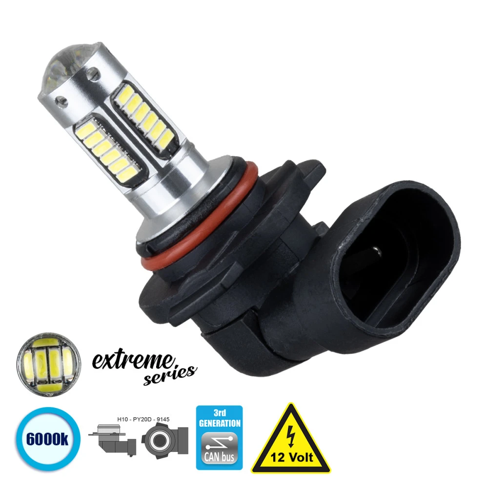 GloboStar® 81417 Λάμπα Αυτοκίνητου H10 3rd Generation Can-Bus Extreme Series LED 30 SMD 4014 6W 900lm 360° DC 12V IP20 Ψυχρό Λευκό 6000K GloboStar® 81417 Λάμπα Αυτοκίνητου H10 3rd Generation Can-Bus Extreme Series LED 30 SMD 4014 6W 900lm 360° DC 12V IP20 Ψυχρό Λευκό 6000K