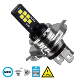 GloboStar® 81446 Λάμπα Αυτοκίνητου H4 2nd Generation Can-Bus Series LED 12 SMD 3030 8W 1200lm 360° DC 12V IP20 Ψυχρό Λευκό 6000K GloboStar® 81446 Λάμπα Αυτοκίνητου H4 2nd Generation Can-Bus Series LED 12 SMD 3030 8W 1200lm 360° DC 12V IP20 Ψυχρό Λευκό 6000K