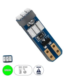 GloboStar® 81470 Λάμπα Αυτοκινήτου LED T5 9xSMD3014 0.25W 25lm 360° DC 12-16V IP20 Μ0.5 x Π0.4 x Υ1.8cm Πράσινο GloboStar® 81470 Λάμπα Αυτοκινήτου LED T5 9xSMD3014 0.25W 25lm 360° DC 12-16V IP20 Μ0.5 x Π0.4 x Υ1.8cm Πράσινο