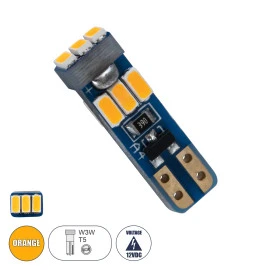 GloboStar® 81472 Λάμπα Αυτοκινήτου LED T5 9xSMD3014 0.25W 25lm 360° DC 12-16V IP20 Μ0.5 x Π0.4 x Υ1.8cm Πορτοκαλί GloboStar® 81472 Λάμπα Αυτοκινήτου LED T5 9xSMD3014 0.25W 25lm 360° DC 12-16V IP20 Μ0.5 x Π0.4 x Υ1.8cm Πορτοκαλί
