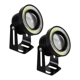 GloboStar® 81634 Σετ Προβολάκια Ομίχλης Angel Eyes LED CREE COB 40W 6400lm 45° DC 12V Αδιάβροχα IP65 Ψυχρό Λευκό 6000K GloboStar® 81634 Σετ Προβολάκια Ομίχλης Angel Eyes LED CREE COB 40W 6400lm 45° DC 12V Αδιάβροχα IP65 Ψυχρό Λευκό 6000K