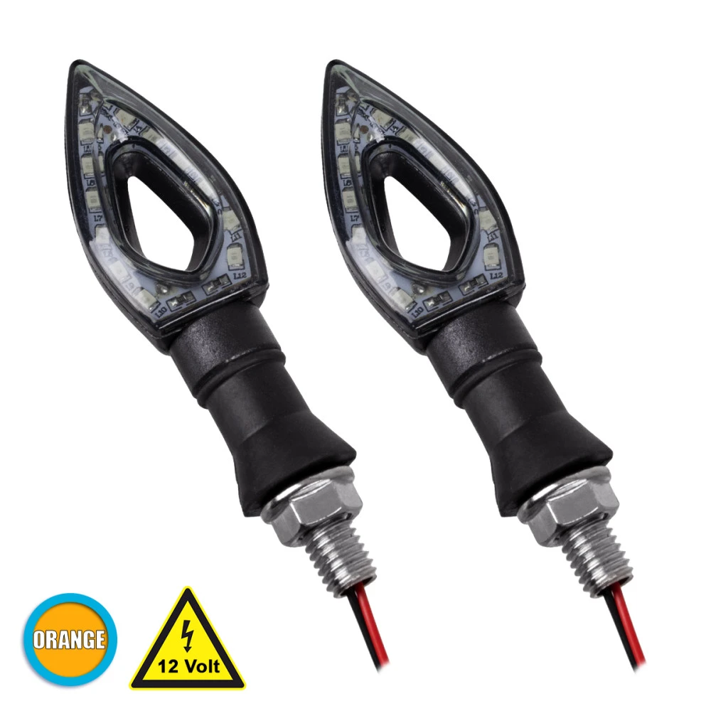GloboStar® 81752 ΣΕΤ 2 x Φλάς Μοτοσυκλέτας Universal Arrow LED SMD 5050 5W DC 12V Πορτοκαλί Αδιάβροχα IP65 GloboStar® 81752 ΣΕΤ 2 x Φλάς Μοτοσυκλέτας Universal Arrow LED SMD 5050 5W DC 12V Πορτοκαλί Αδιάβροχα IP65