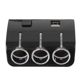 GloboStar® 81806 Πολύπριζο - Φορτιστής Αυτοκινήτου 2 x USB 3.1A & 3 x Θύρες Αναπτήρα Αυτοκινήτου DC 12-24V Max 60W Μαύρο GloboStar® 81806 Πολύπριζο - Φορτιστής Αυτοκινήτου 2 x USB 3.1A & 3 x Θύρες Αναπτήρα Αυτοκινήτου DC 12-24V Max 60W Μαύρο