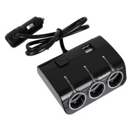 GloboStar® 81806 Πολύπριζο - Φορτιστής Αυτοκινήτου 2 x USB 3.1A & 3 x Θύρες Αναπτήρα Αυτοκινήτου DC 12-24V Max 60W Μαύρο GloboStar® 81806 Πολύπριζο - Φορτιστής Αυτοκινήτου 2 x USB 3.1A & 3 x Θύρες Αναπτήρα Αυτοκινήτου DC 12-24V Max 60W Μαύρο