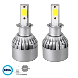 GloboStar® 82001 H3 C6 Line KIT Βασικού Φωτισμού Αυτοκινήτου & Φορτηγού 1st Gen CanBus Series LED CREE CXB COB 72W 7600lm DC 8-48V Αδιάβροχο IP65 6000K GloboStar® 82001 H3 C6 Line KIT Βασικού Φωτισμού Αυτοκινήτου & Φορτηγού 1st Gen CanBus Series LED CREE CXB COB 72W 7600lm DC 8-48V Αδιάβροχο IP65 6000K