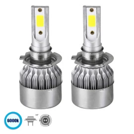 GloboStar® 82003 H7 C6 Line KIT Βασικού Φωτισμού Αυτοκινήτου & Φορτηγού 1st Gen Can-Bus Series LED CREE CXB COB 72W 7600lm DC 8-48V Αδιάβροχο IP65 6000K GloboStar® 82003 H7 C6 Line KIT Βασικού Φωτισμού Αυτοκινήτου & Φορτηγού 1st Gen Can-Bus Series LED CREE CXB COB 72W 7600lm DC 8-48V Αδιάβροχο IP65 6000K