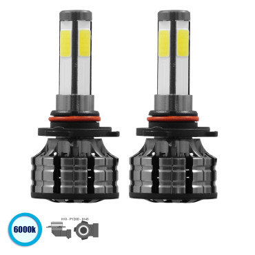 GloboStar H10 K9 Line KIT Βασικού Φωτισμού Αυτοκινήτου-Φορτηγού 3rd Gen CanBus LED CREE CXB COB 100W 14000lm DC 9-32V Αδιάβροχο IP66 Ψυχρό Λευκό 6000K