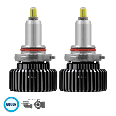 GloboStar H10 360° KIT Βασικού Φωτισμού Αυτοκινήτου - Φορτηγού 3rd Gen CanBus LED CREE CXB COB 120W 16800lm DC 9-32V Αδιάβροχο IP66 Ψυχρό 6000K