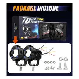 GloboStar® 82236 Ζευγάρι 2 x Προβολάκια Μοτοσυκλέτας TRANSFORMER 60W 6000lm 10° DC 12-80V Αδιάβροχα IP67 Κίτρινο & Ψυχρό Λευκό 6000K GloboStar® 82236 Ζευγάρι 2 x Προβολάκια Μοτοσυκλέτας TRANSFORMER 60W 6000lm 10° DC 12-80V Αδιάβροχα IP67 Κίτρινο & Ψυχρό Λευκό 6000K