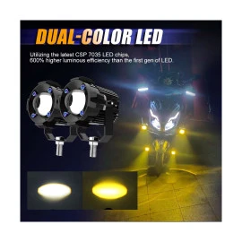 GloboStar® 82236 Ζευγάρι 2 x Προβολάκια Μοτοσυκλέτας TRANSFORMER 60W 6000lm 10° DC 12-80V Αδιάβροχα IP67 Κίτρινο & Ψυχρό Λευκό 6000K GloboStar® 82236 Ζευγάρι 2 x Προβολάκια Μοτοσυκλέτας TRANSFORMER 60W 6000lm 10° DC 12-80V Αδιάβροχα IP67 Κίτρινο & Ψυχρό Λευκό 6000K