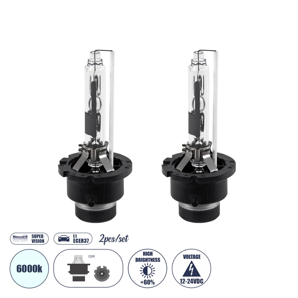 GloboStar® 84033 Λάμπες Αυτοκινήτου HID Xenon D2R Super Vision High Brightness +60% Can-Bus E1 ECER37 360° DC 12-24V IP20 Φ4 x Υ8.5cm Ψυχρό Λευκό 6000K - Σετ 2 Τεμαχίων GloboStar® 84033 Λάμπες Αυτοκινήτου HID Xenon D2R Super Vision High Brightness +60% Can-Bus E1 ECER37 360° DC 12-24V IP20 Φ4 x Υ8.5cm Ψυχρό Λευκό 6000K - Σετ 2 Τεμαχίων