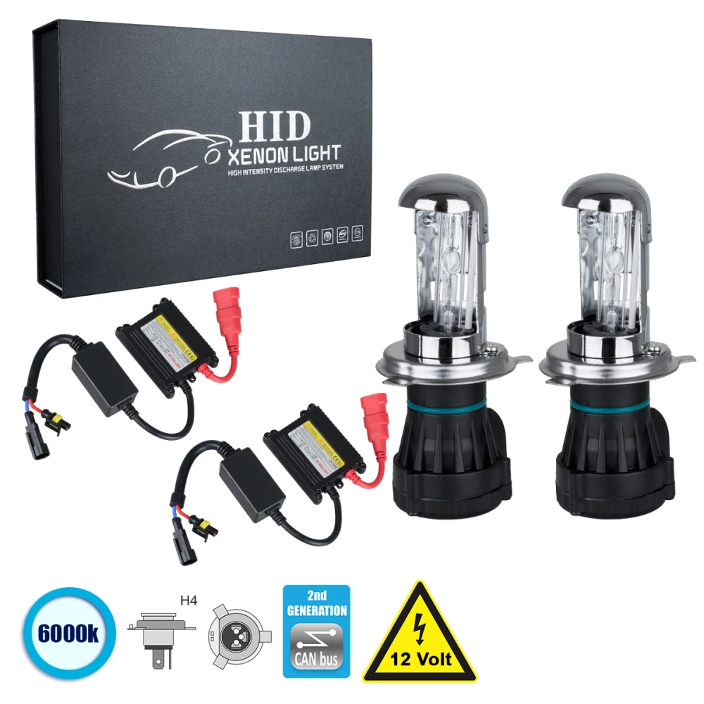 GloboStar H4 CB Line KIT Βασικού Φωτισμού Αυτοκινήτου Μοτοσυκλέτας 2nd Gen CanBus Series Bi-XENON 70W 6400lm DC 9-16V Αδιάβροχο IP65 Ψυχρό Λευκό 6000K GloboStar H4 CB Line KIT Βασικού Φωτισμού Αυτοκινήτου Μοτοσυκλέτας 2nd Gen CanBus Series Bi-XENON 70W 6400lm DC 9-16V Αδιάβροχο IP65 Ψυχρό Λευκό 6000K