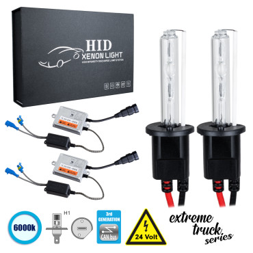 GloboStar H1 XCB Line KIT Βασικού Φωτισμού Φορτηγού 3rd Gen CanBus Extreme Truck Series XENON 110W 10350lm DC 24V Αδιάβροχο IP65 Ψυχρό Λευκό 6000K