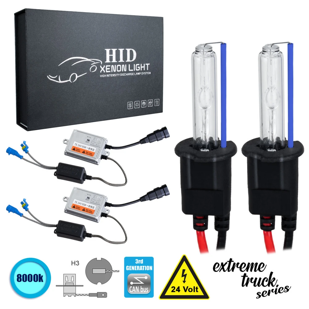 GloboStar H3 XCB Line KIT Βασικού Φωτισμού Φορτηγού 3rd Gen CanBus Extreme Truck Series XENON 110W 10350lm DC 24V Αδιάβροχο IP65 Ψυχρό Λευκό 8000K GloboStar H3 XCB Line KIT Βασικού Φωτισμού Φορτηγού 3rd Gen CanBus Extreme Truck Series XENON 110W 10350lm DC 24V Αδιάβροχο IP65 Ψυχρό Λευκό 8000K