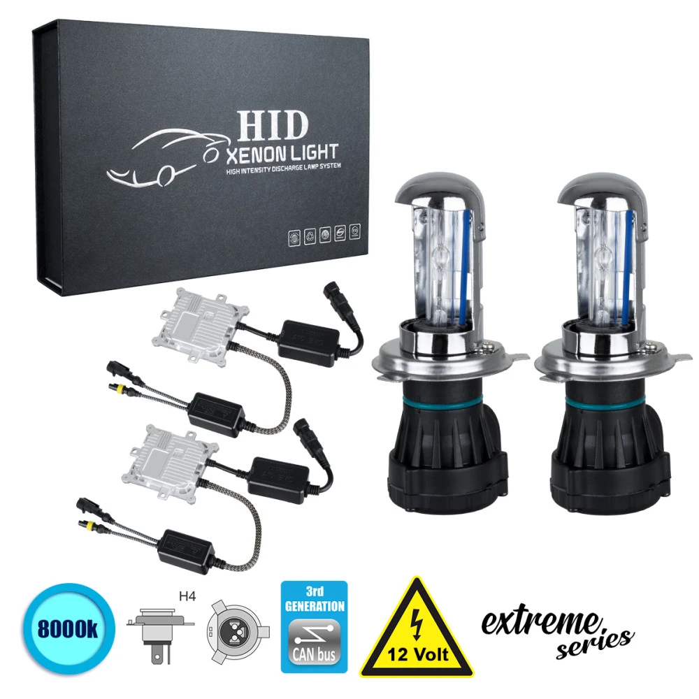 GloboStar® 84157 H4 XCB Line KIT Βασικού Φωτισμού Αυτοκινήτου & Μοτοσυκλέτας 3rd Generation Can-Bus Extreme Series Bi-XENON 110W 10350lm DC 9-16V Αδιάβροχο IP65 Ψυχρό Λευκό 8000K GloboStar® 84157 H4 XCB Line KIT Βασικού Φωτισμού Αυτοκινήτου & Μοτοσυκλέτας 3rd Generation Can-Bus Extreme Series Bi-XENON 110W 10350lm DC 9-16V Αδιάβροχο IP65 Ψυχρό Λευκό 8000K