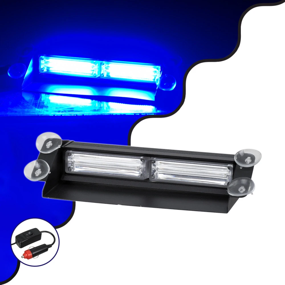 GloboStar® 85114 PRO Series Μπάρα Σήμανσης με Βεντούζες για Παρμπρίζ Οχήματος Αστυνομίας με 13 Προγραμμάτων Φωτισμού STROBE LED CREE CXB COB 18W DC 10-30V IP20 Μπλε GloboStar® 85114 PRO Series Μπάρα Σήμανσης με Βεντούζες για Παρμπρίζ Οχήματος Αστυνομίας με 13 Προγραμμάτων Φωτισμού STROBE LED CREE CXB COB 18W DC 10-30V IP20 Μπλε