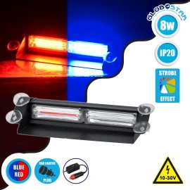 GloboStar® 85117 PRO Series Μπάρα Σήμανσης με Βεντούζες για Παρμπρίζ Οχήματος Αστυνομίας με 13 Προγραμμάτων Φωτισμού LED CREE CXB COB 18W DC 10-30V IP20 Κόκκινο & Μπλε GloboStar® 85117 PRO Series Μπάρα Σήμανσης με Βεντούζες για Παρμπρίζ Οχήματος Αστυνομίας με 13 Προγραμμάτων Φωτισμού LED CREE CXB COB 18W DC 10-30V IP20 Κόκκινο & Μπλε
