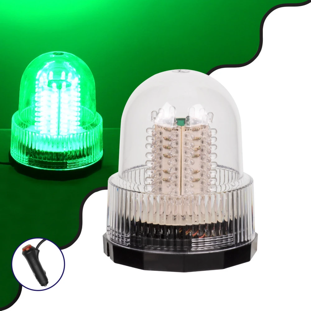 GloboStar® 85157 PRO Series φάρος σήμανσης οχήματος Security - ασφαλείας για αυτοκίνητα & φορτηγά 6 προγράμματα φωτισμού STROBE LED 20W DC 10-30V αδιάβροχος IP65 πράσινο GloboStar® 85157 PRO Series φάρος σήμανσης οχήματος Security - ασφαλείας για αυτοκίνητα & φορτηγά 6 προγράμματα φωτισμού STROBE LED 20W DC 10-30V αδιάβροχος IP65 πράσινο