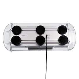 GloboStar® 85183 PRO Series Φάρος Σήμανσης Οχήματος Οδικής Βοήθείας  6 Προγραμμάτων Φωτισμού STROBE LED COB 100W DC 10-30V Αδιάβροχος IP66 Πορτοκαλί