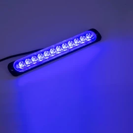 GloboStar® 85268 PRO Series Μπάρα Σήμανσης Οχήματος Αστυνομίας με 10 Προγραμμάτων Φωτισμού STROBE LED SMD 3030 15W DC 12-24V Αδιάβροχη IP65 Μπλε