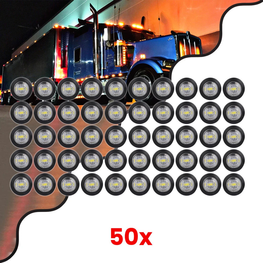 GloboStar® 85307 Πακέτο 50 τεμάχια φώτα όγκου για φορτηγά BULLET PIN LED SMD 5730 1W / Τεμ. 100lm DC 24V αδιάβροχα IP65 ψυχρό λευκό 6000K GloboStar® 85307 Πακέτο 50 τεμάχια φώτα όγκου για φορτηγά BULLET PIN LED SMD 5730 1W / Τεμ. 100lm DC 24V αδιάβροχα IP65 ψυχρό λευκό 6000K