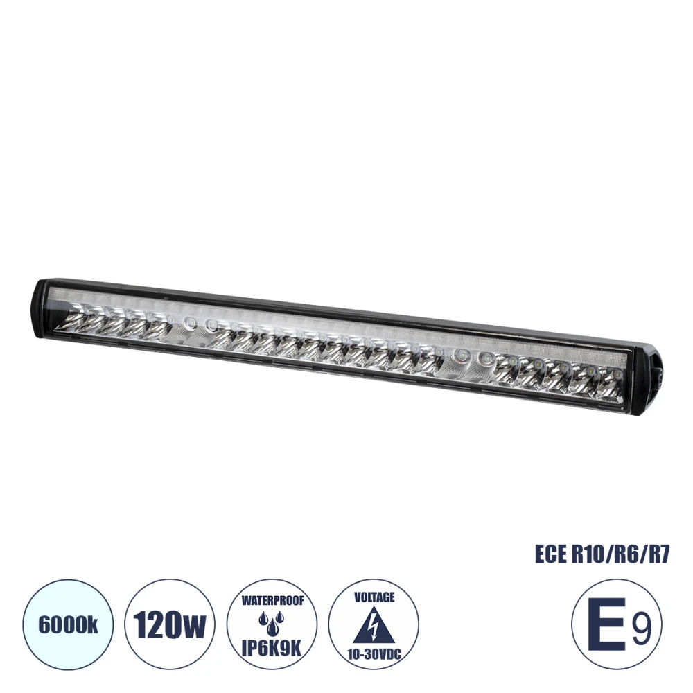 GloboStar® 85333 E9 Mark Vehicle - JEEP & Forklift LED Bar - Μπάρα Εργασίας για Οχήματα - JEEP & Περονοφόρα - Κλαρκ LED 120W DC 10-30V Αδιάβροχη IP6K9K Ψυχρό Λευκό 6000K Μ50 x Π6 x Υ5cm GloboStar® 85333 E9 Mark Vehicle - JEEP & Forklift LED Bar - Μπάρα Εργασίας για Οχήματα - JEEP & Περονοφόρα - Κλαρκ LED 120W DC 10-30V Αδιάβροχη IP6K9K Ψυχρό Λευκό 6000K Μ50 x Π6 x Υ5cm